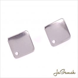 Náušnicové puzety 10x10mm CHIRURGICKÁ OCEĽ, 2ks (CH1407)